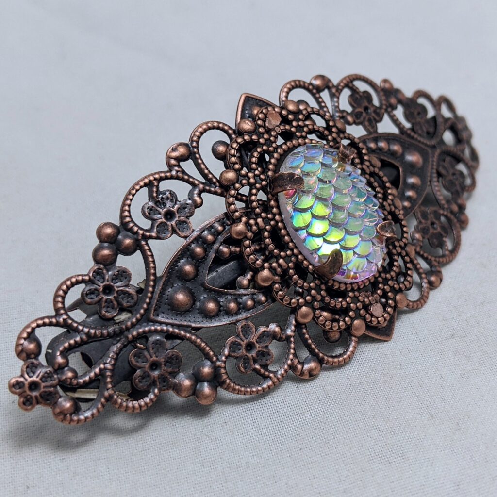 copper filigree barrettes - A Case of Random