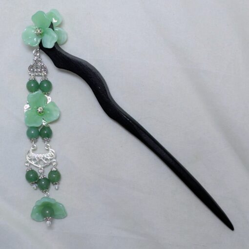 Stoneflowers--double-sided wooden hair sticks - Image 7