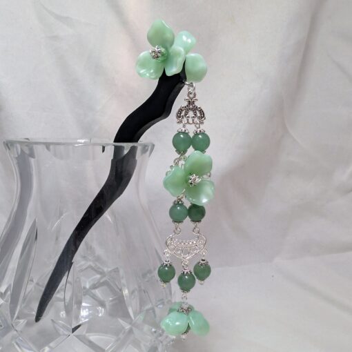 Stoneflowers--double-sided wooden hair sticks - Image 6