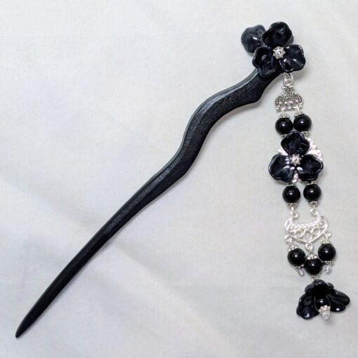 Stoneflowers--double-sided wooden hair sticks - Image 11