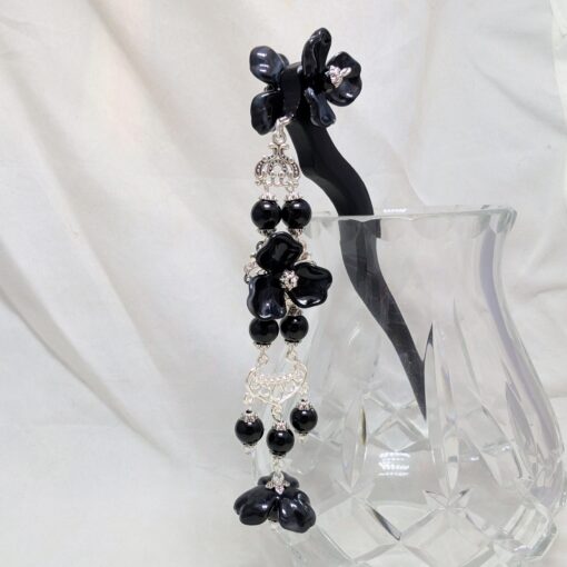 Stoneflowers--double-sided wooden hair sticks - Image 10