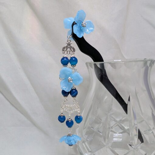 Stoneflowers--double-sided wooden hair sticks - Image 8