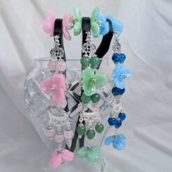 Stoneflowers--double-sided wooden hair sticks