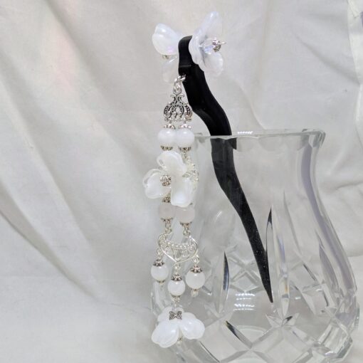 Stoneflowers--double-sided wooden hair sticks - Image 13